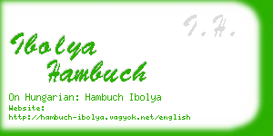 ibolya hambuch business card